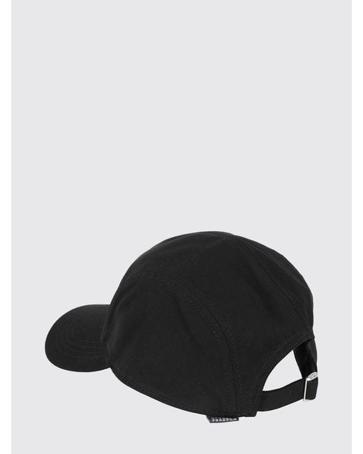 MM6 by Maison Margiela Black Cotton Baseball Cap for men