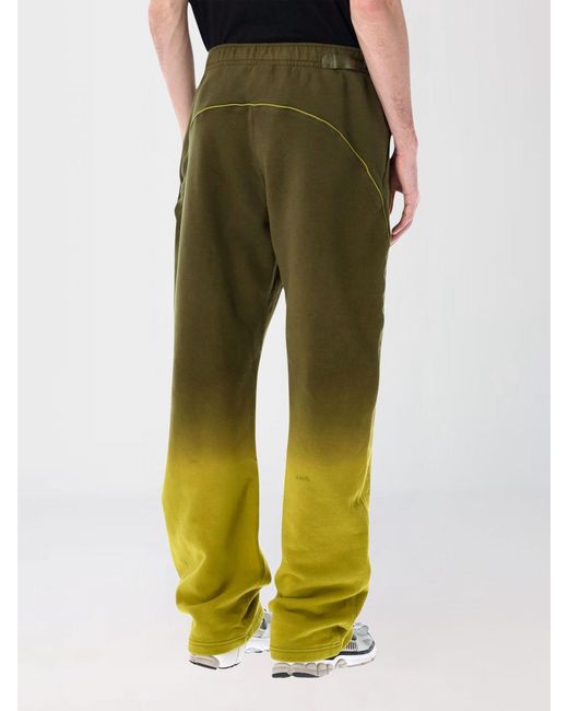 Nike Green Cotton Blend Jogging Trousers With Logo for men
