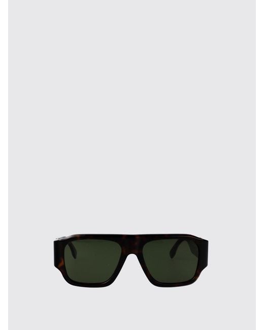Fendi Black Diagonal Aviator Sunglasses With Tortoiseshell Acetate Frame for men