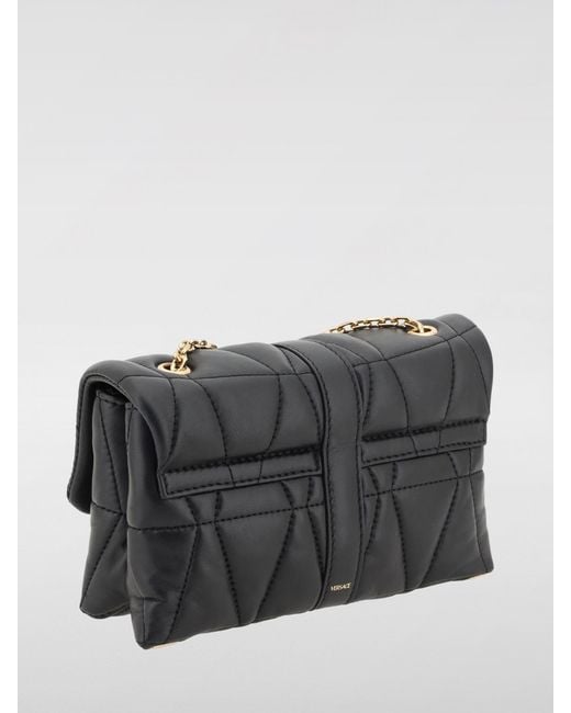 Versace Black Kleio Quilted Nappa Bag
