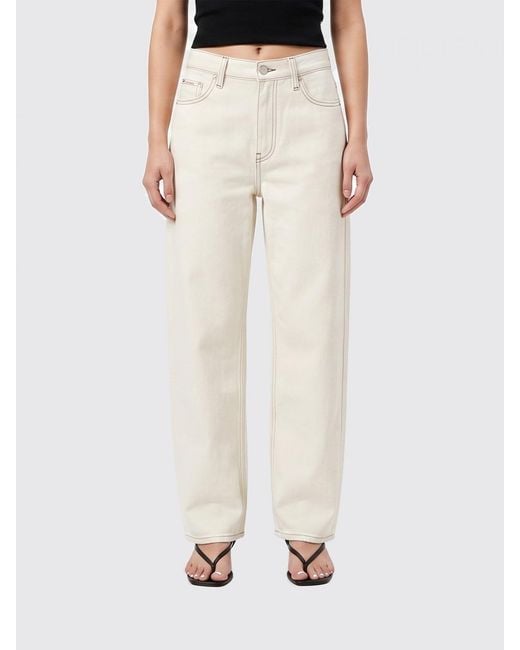 Calvin Klein White Cotton Boyfriend Jeans