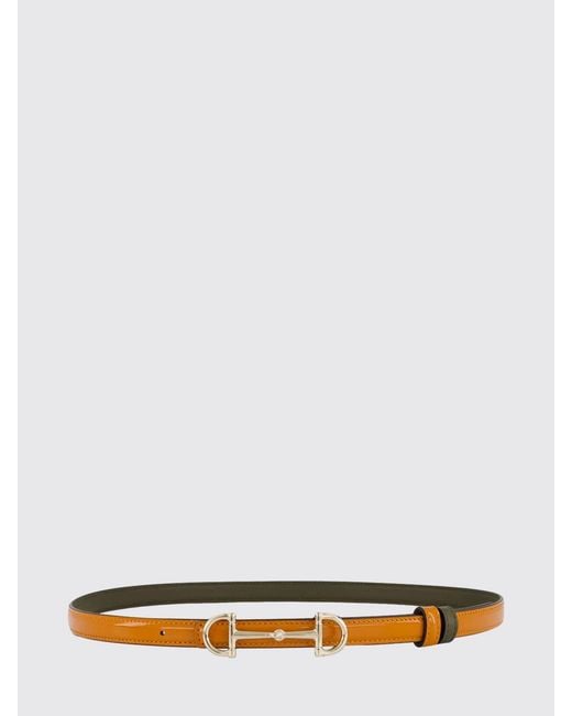Gucci White Reversible Leather Belt With Horsebit