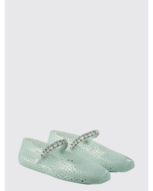 Jimmy Choo Green The Jelly Mary Jane Flats