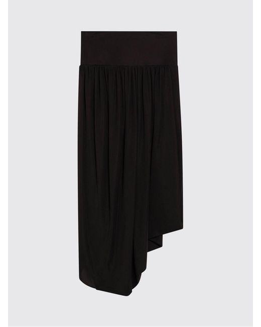 Alaïa Black Asymmetric Jersey Skirt