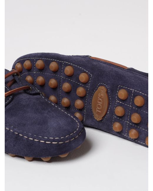 Tod's Blue Gommino Suede Loafer for men