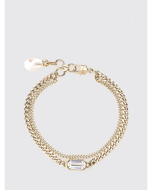 McQueen Metallic Brass Bracelet With