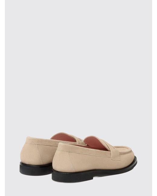 Fabiana Filippi Natural Suede Loafers With Decorative Ornament