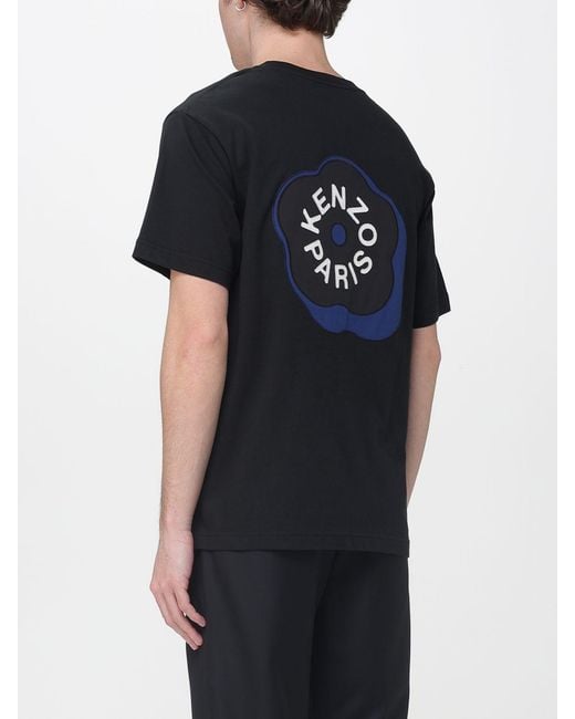 KENZO Black Boke Flower 2.0 Embroidered Cotton T-Shirt for men
