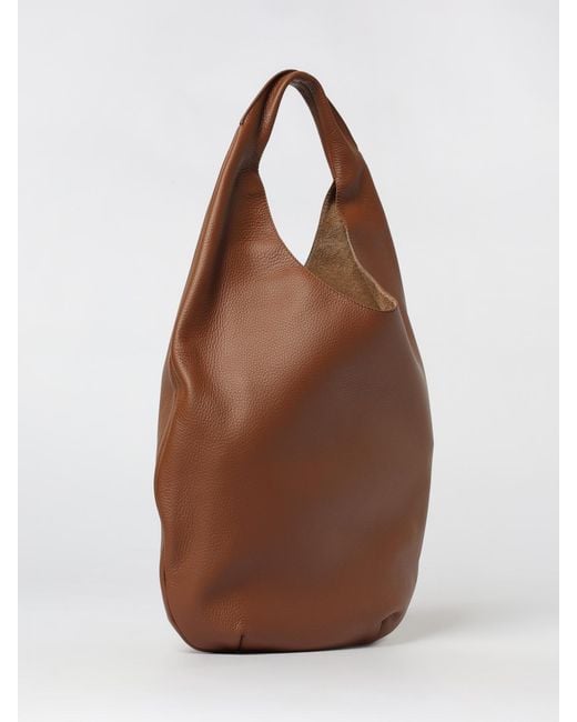 A.P.C. Brown Le Neige Grained Leather Bag