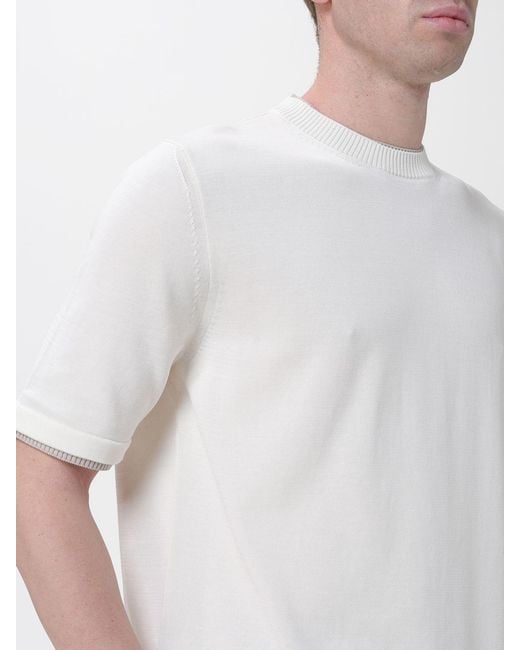 T-Shirt Basic di Eleventy in White da Uomo