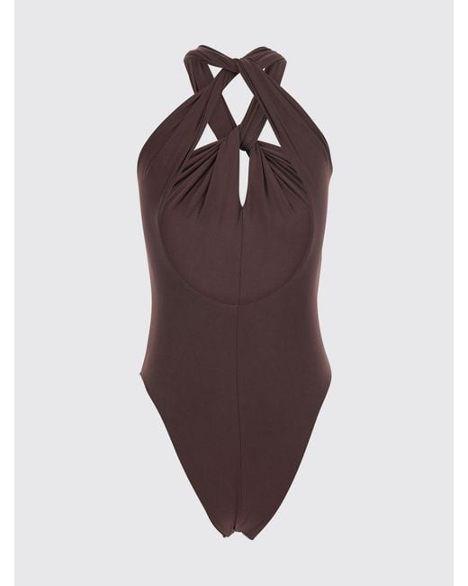 FEDERICA TOSI Brown Polyamide One Piece Swimsuit