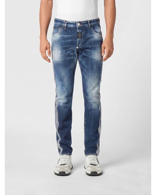 Philipp Plein Blue Slim Fit Jeans for men
