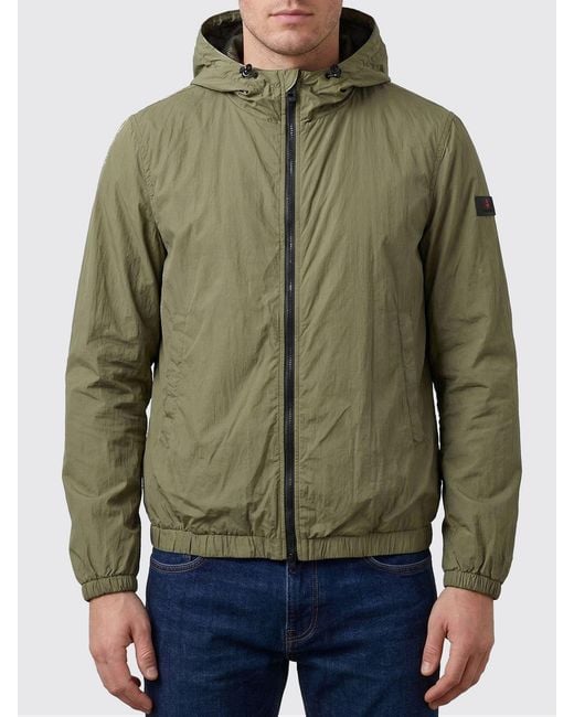 Peuterey Green Nylon Hooded Jacket for men
