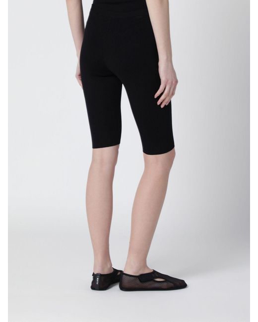 Entire studios Black Stretch Viscose Biker Shorts