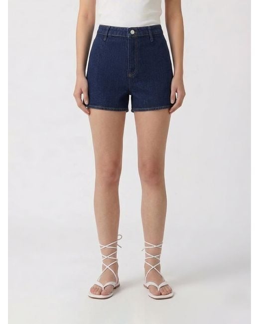 7 For All Mankind Blue Denim Shorts