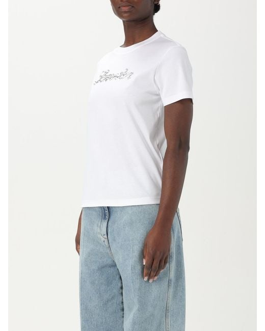 Lanvin White Metal Logo Tshirt