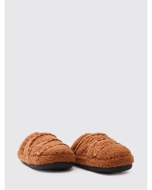 Moon Boot Brown Teddy Shearling Slippers for men