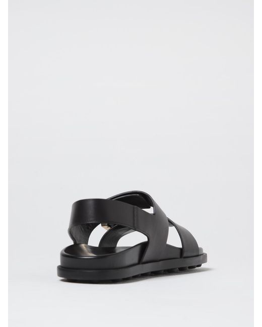 Tod's White Leather Sandal