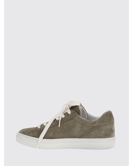 Brunello Cucinelli Brown Suede Sneakers With Monile