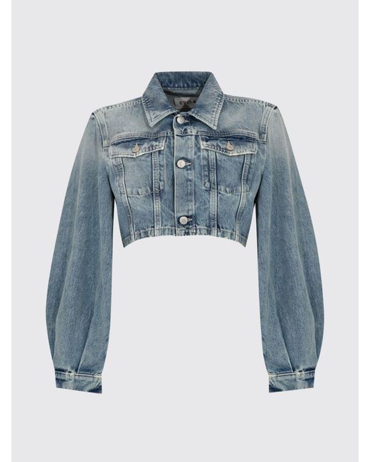 Chaqueta Vaquera Crop CYCLE de color Blue