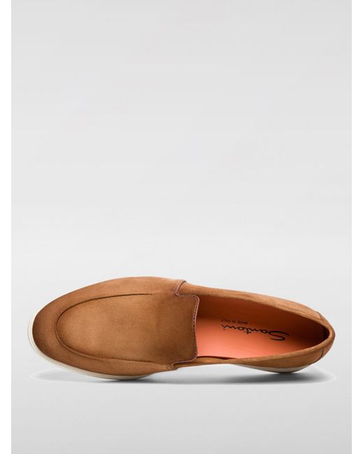 Mocasines con puntera de almendra Santoni de hombre de color Brown