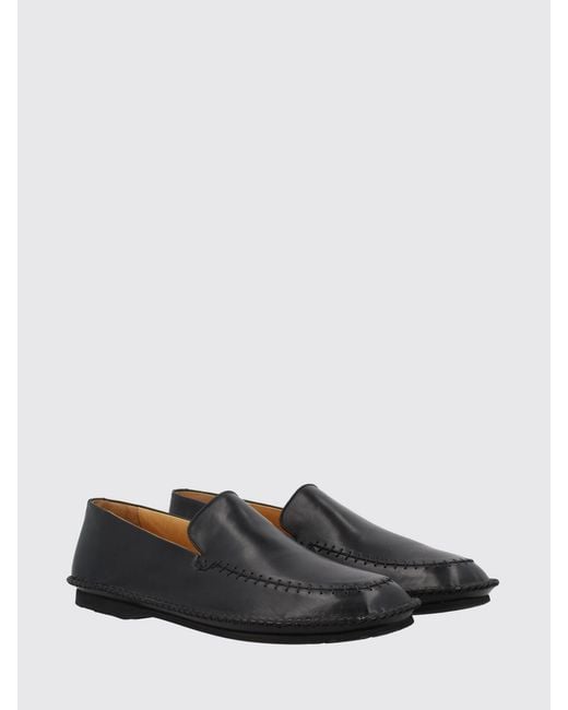 Premiata White Smooth Leather Loafers With Raised Apron Toe And Rubber Sole for men