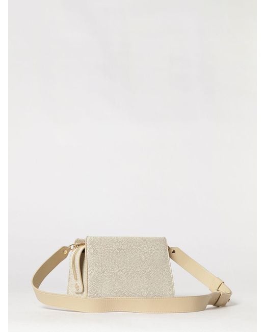 Borbonese Natural Polka Dot Mini Crossbody Bag