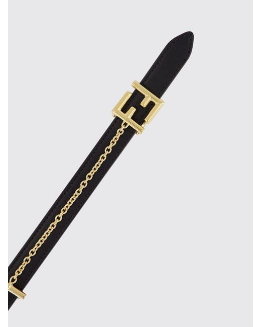 Fendi White Reversible Ff Calfskin Belt