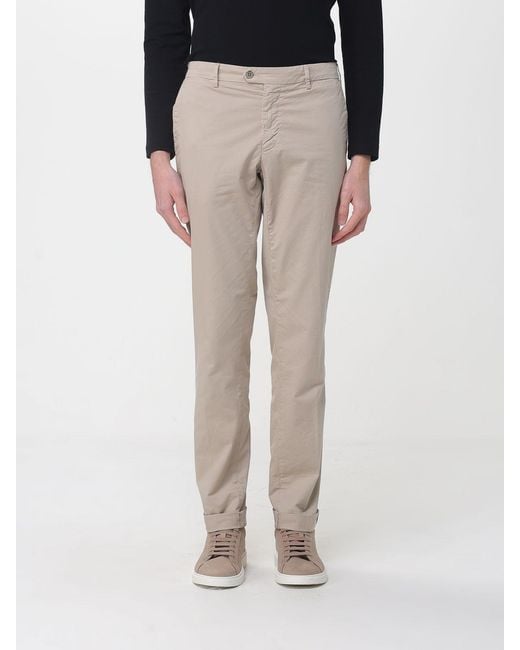 Mason's Natural Cotton Stretch Chino Trousers for men