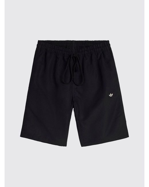 Adidas Originals Blue Jersey Jogging Shorts With Elasticated Waist And Contrast Logo for men