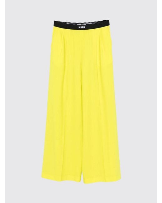 MSGM Yellow Pants