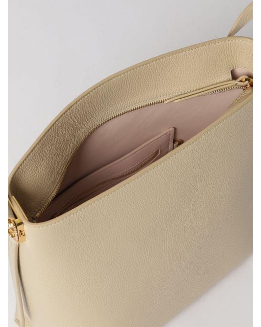 Coccinelle Natural C-Me Lock Grained Leather Bag