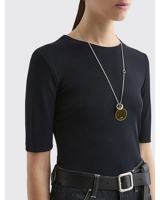 Jil Sander Blue Basic Viscose Top
