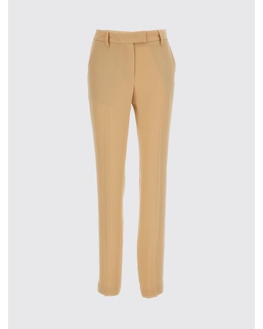 Alberto Biani Natural Slim Fit Technical Crêpe Chino Trousers With Belt Loops