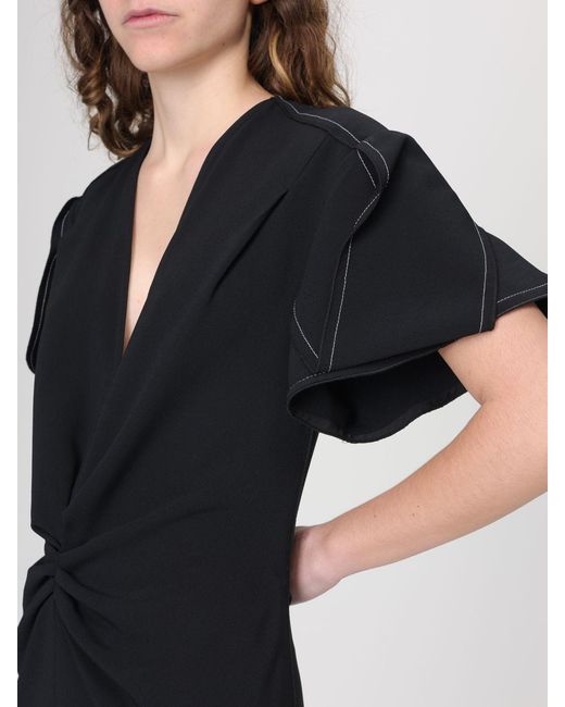 Victoria Beckham Blue Midi Crepe Dress