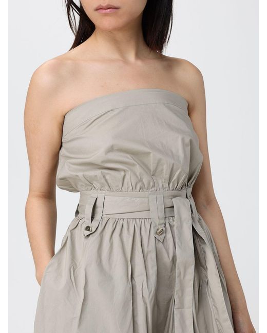 Liu Jo White Cotton Dress With Floral Print