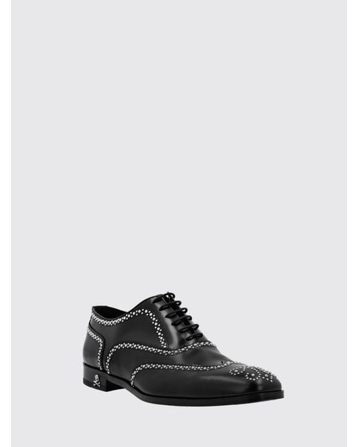 Philipp Plein White Leather Derby Shoes With Micro Studs for men