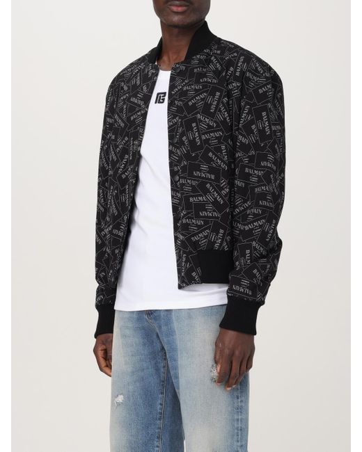 Balmain Bomberjacke Mit Print in Black für Herren