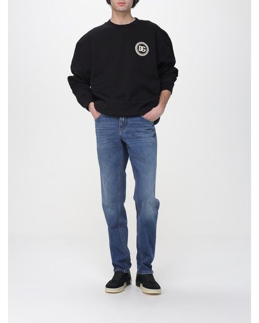 Dolce & Gabbana Blue Dolce &Amp Gabbana Cotton Crewneck Sweatshirt for men
