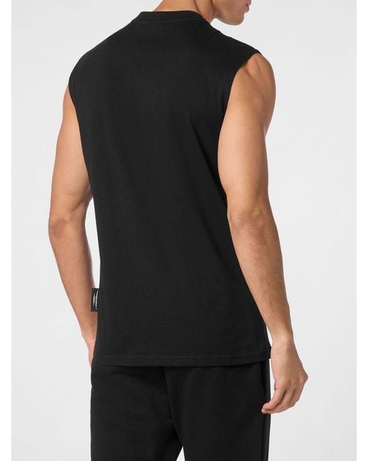 Philipp Plein Black Tank Top for men