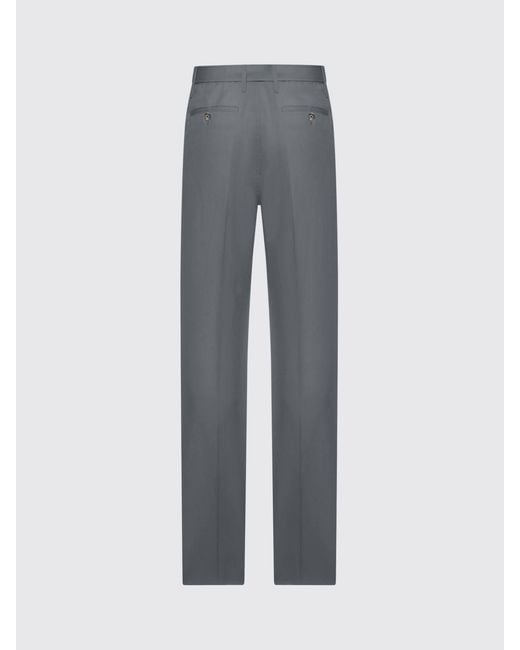 Lardini Gray Cotton And Silk Tailored Trousers for men