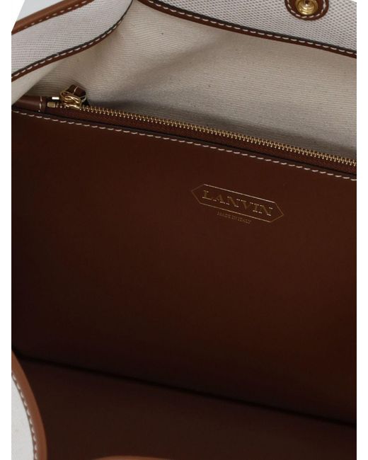 Lanvin White Catch Canvas Bag