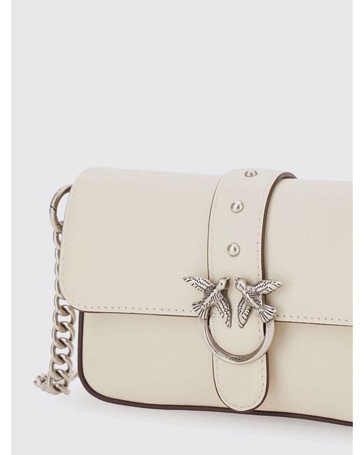 Pinko Natural Baby Love Bag One Slouchy Leather Bag