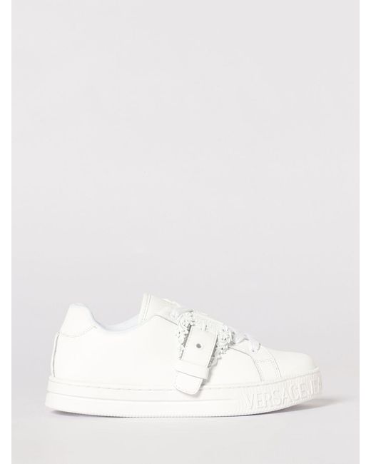 Versace Jeans Couture White Leather Sneakers