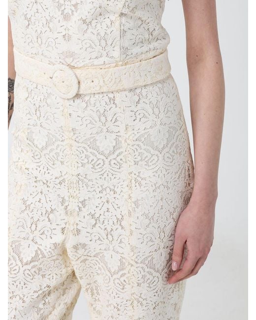 Twinset White Lace Jumpsuit
