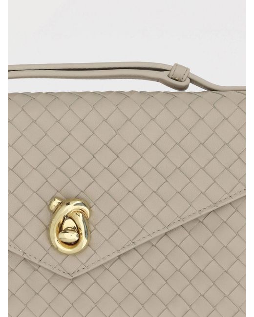 Bottega Veneta Natural Knot Lock Woven Leather Bag