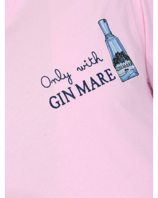 Mc2 Saint Barth Pink Cotton Crew Neck T-Shirt for men