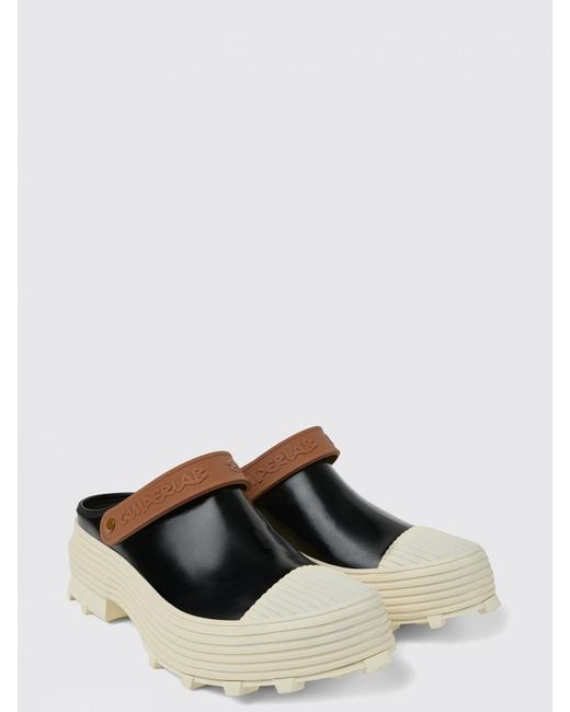 CAMPERLAB White Traktori Brushed Leather And Pu Sabot for men
