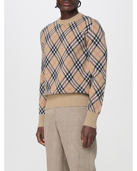 Burberry Natural Knit Argyle Sweater for men