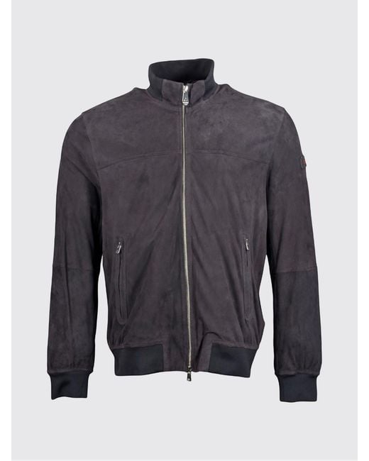 Peuterey Blue Suede Bomber for men